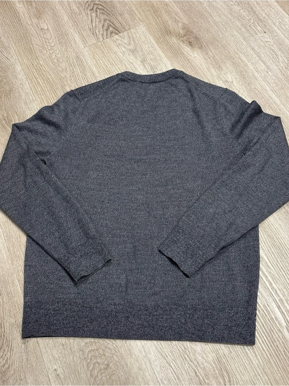 Banana Republic Mens M Gray Italian Merino Wool Baruffa Crewneck Sweater